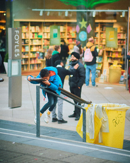 <p>This is part of a series of shots where kids are putting London stair rails to their limits. South Bank, London. 2023