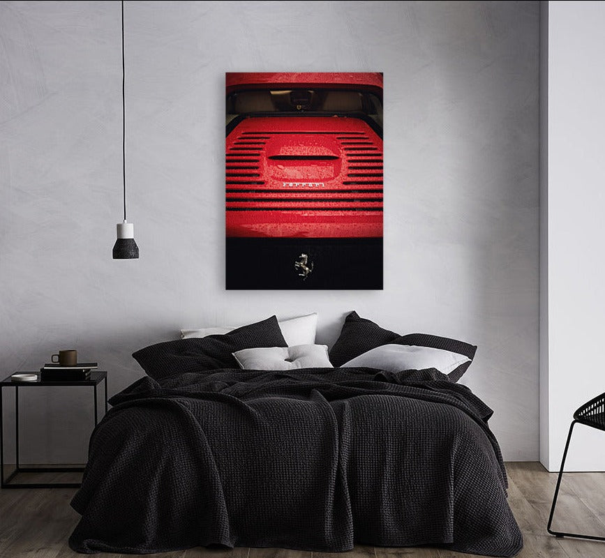 Experience the thrill of driving a Red Ferrari in the rain through London with this stunning print! Perfect for car enthusiasts or those looking to add a touch of luxury to their home decor. Bring the beauty and power of this iconic car into your space. Photo taken on a Fujifilm XT2 with a 35mm F2 lens Print on museum quality Giclée paper Hahnemühle Pearl