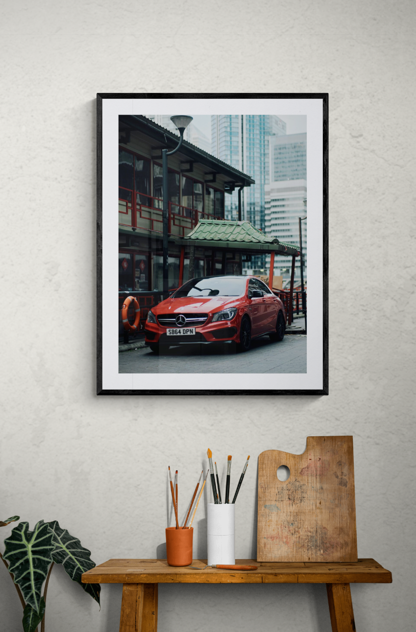 This Red Mercedes photographed at Canary Wharf in London in January 2024 is sure to turn heads. With its sleek design and stunning backdrop, this street photography captures the essence of luxury and style. Experience the beauty of this iconic car and its surroundings with this one-of-a-kind piece.